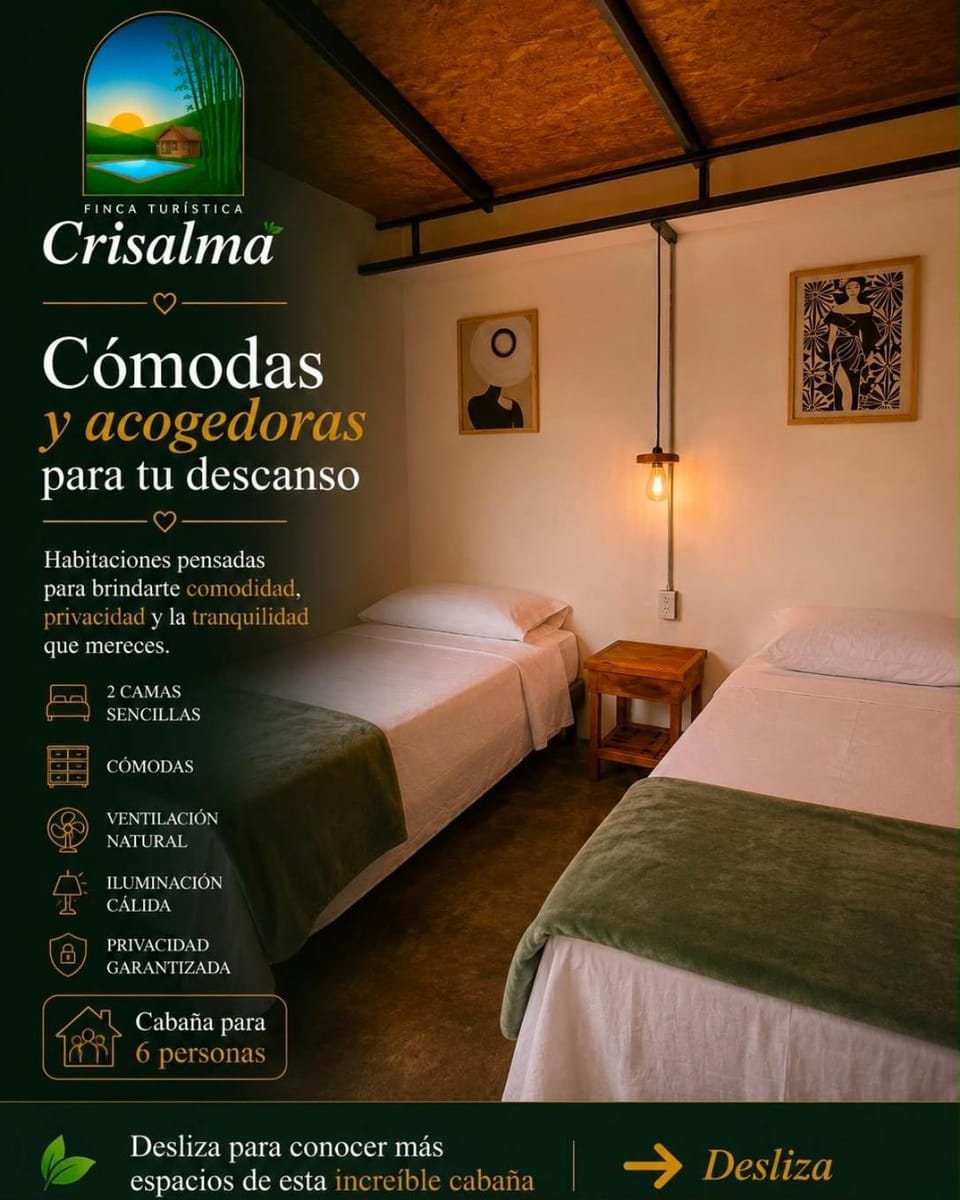 crisalma cabaña Campground/ 
RV Resort in Quindio, Colombia