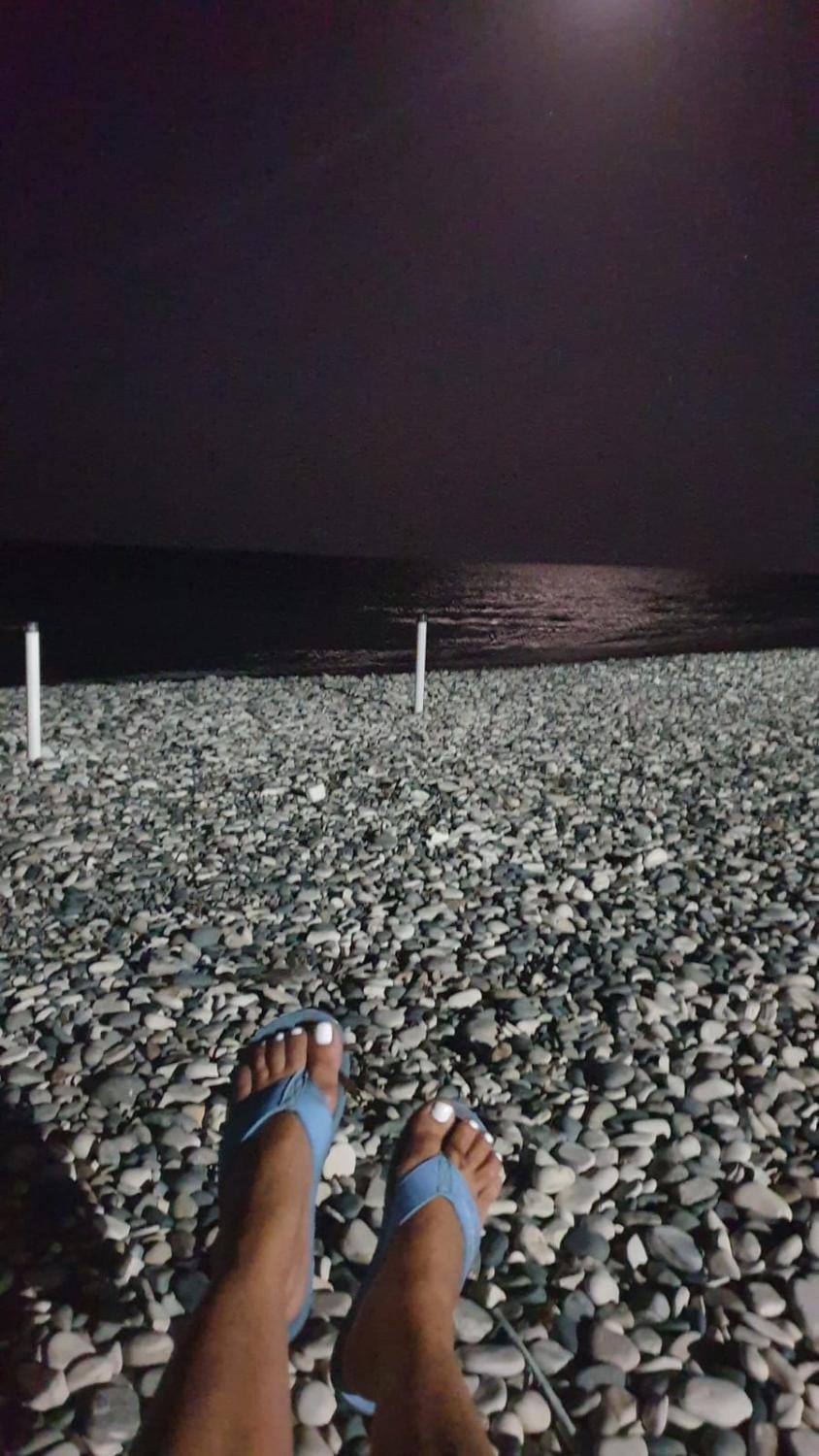 Night, Natural landscape, Beach, Sea view
