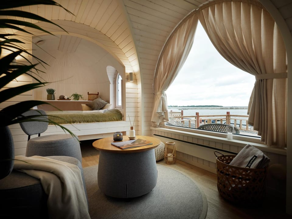 Bed, View (from property/room), Living room, Photo of the whole room, Bedroom, Sea view