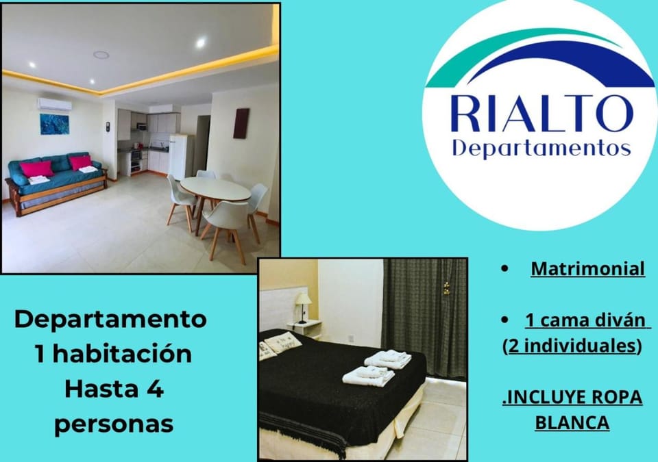 RIALTO dpto COCHERA Cubierta Asador individual Apartment in Villa Mercedes
