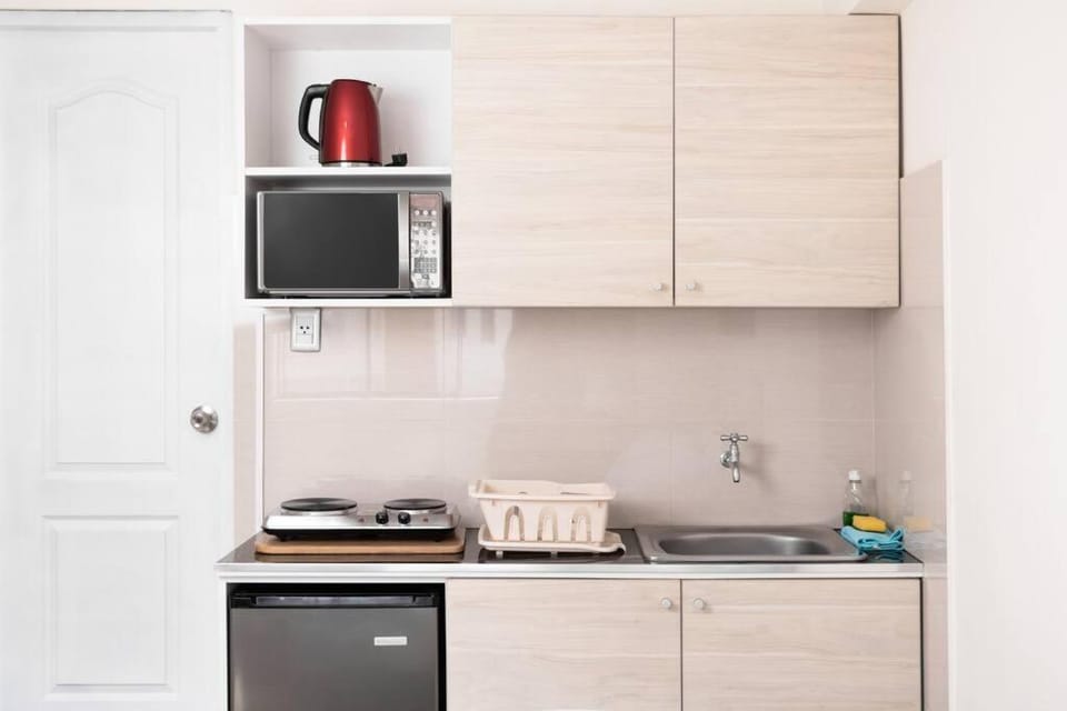Kitchen or kitchenette, minibar, oven