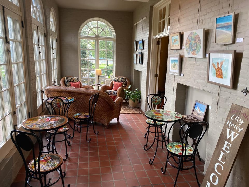 Patio, Seating area, Sunset