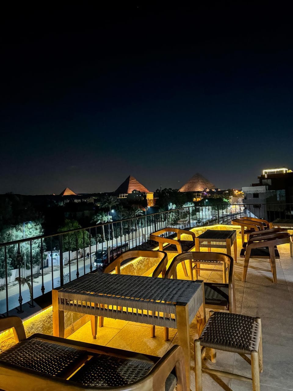 Night, View (from property/room), Balcony/Terrace