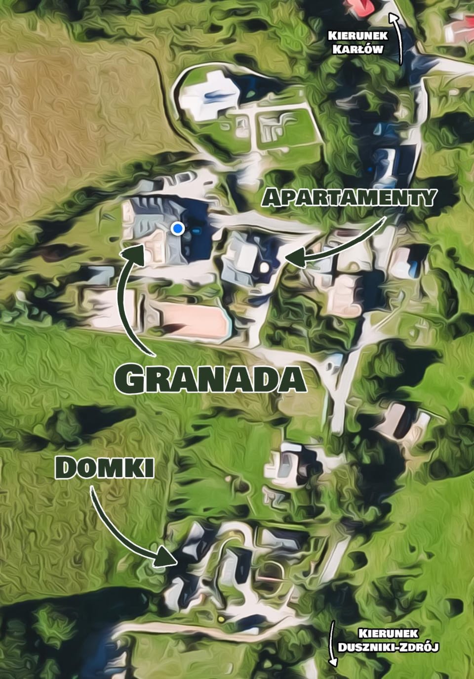 Property building, Bird's eye view, Area and facilities