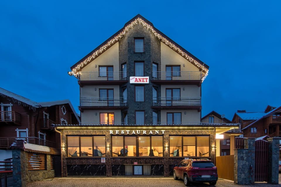 Property building, Night, Parking