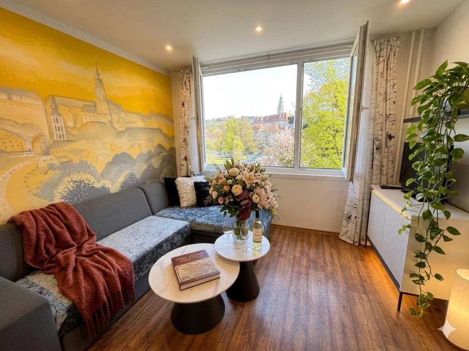 View (from property/room), Living room, Seating area, Landmark view