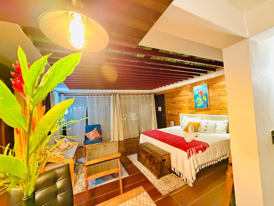 Bed, Living room, minibar