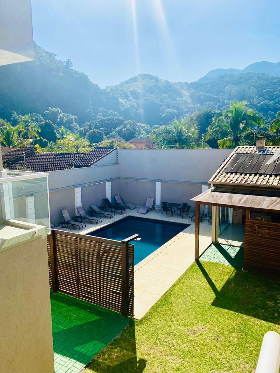 Mountain view, Pool view, sunbed