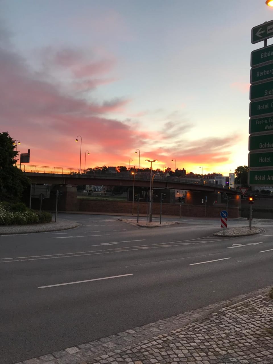 Neighbourhood, Street view, Sunrise