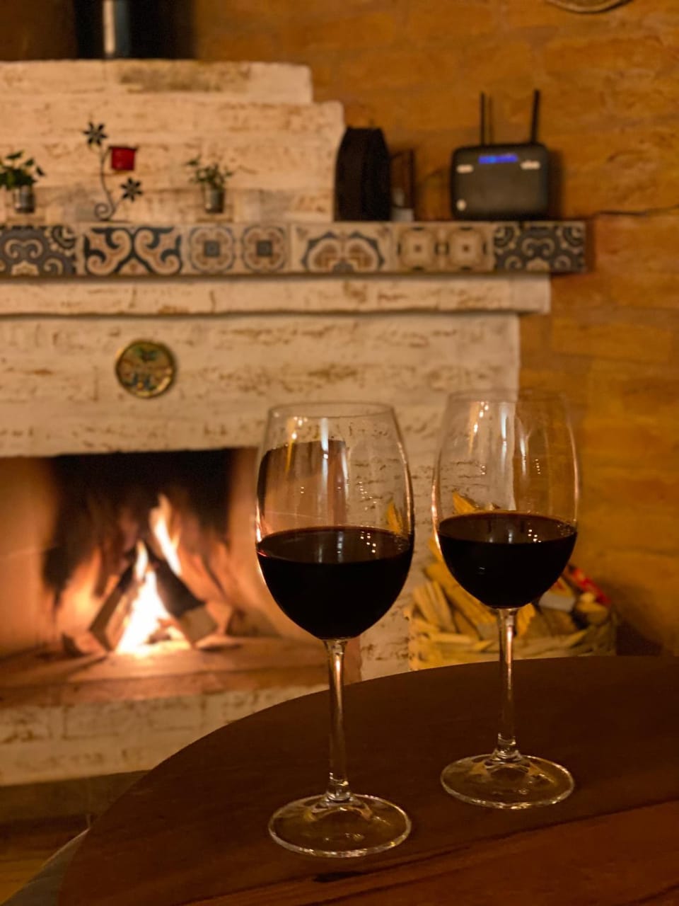 Winter, Drinks, fireplace
