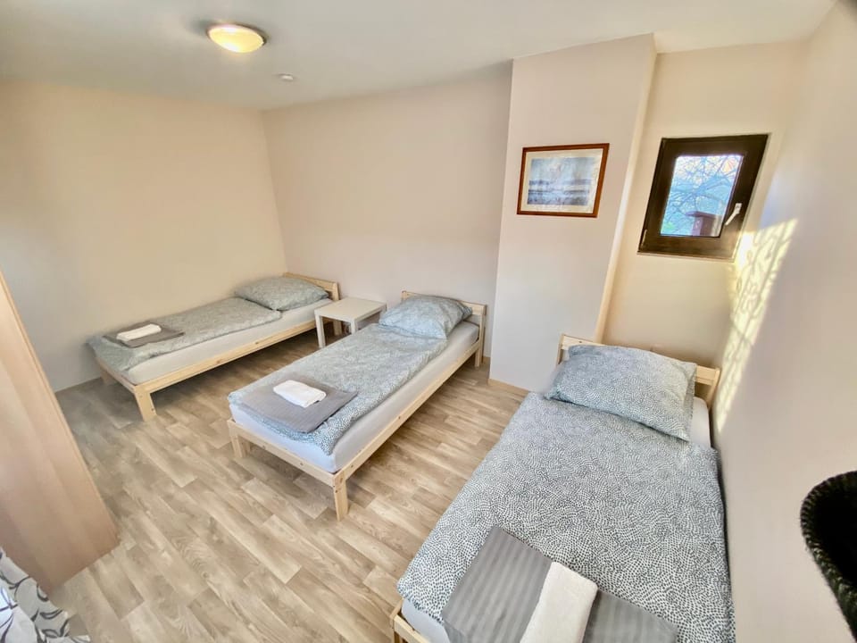 Bed, Photo of the whole room, Bedroom, towels, wardrobe