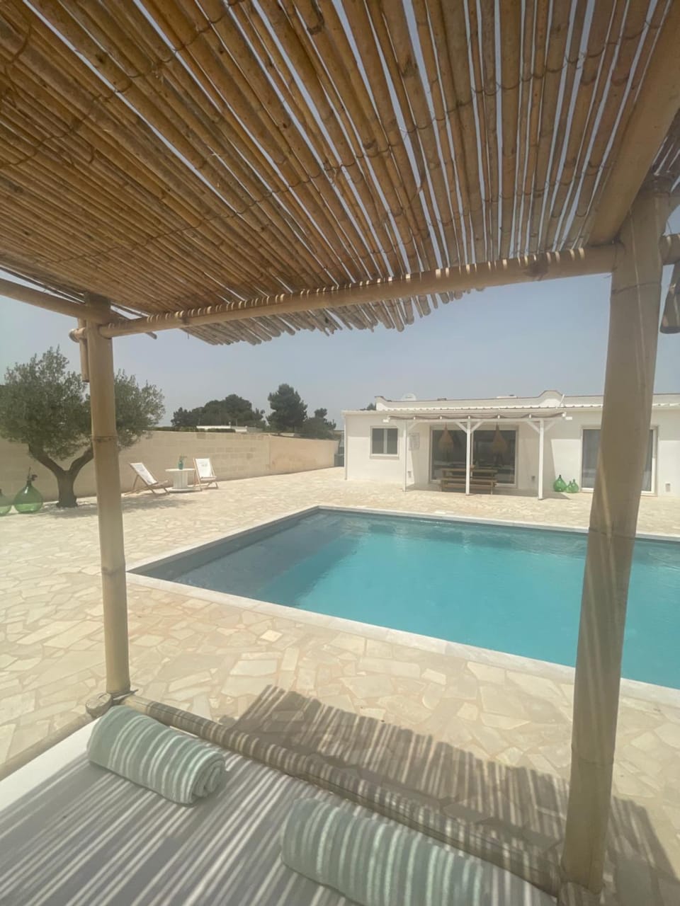 Patio, Pool view, Swimming pool, sunbed