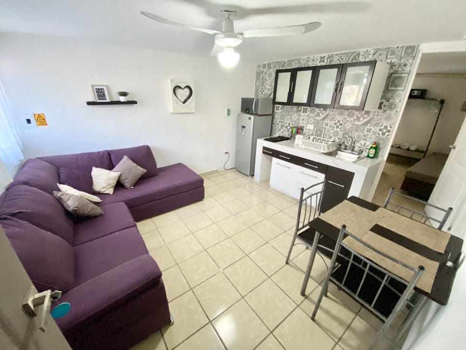 Kitchen or kitchenette, Living room, Dining area