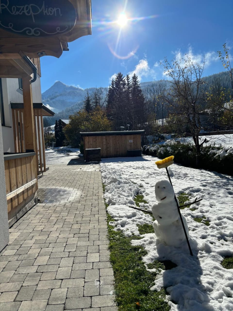 Facade/entrance, Garden, Mountain view
