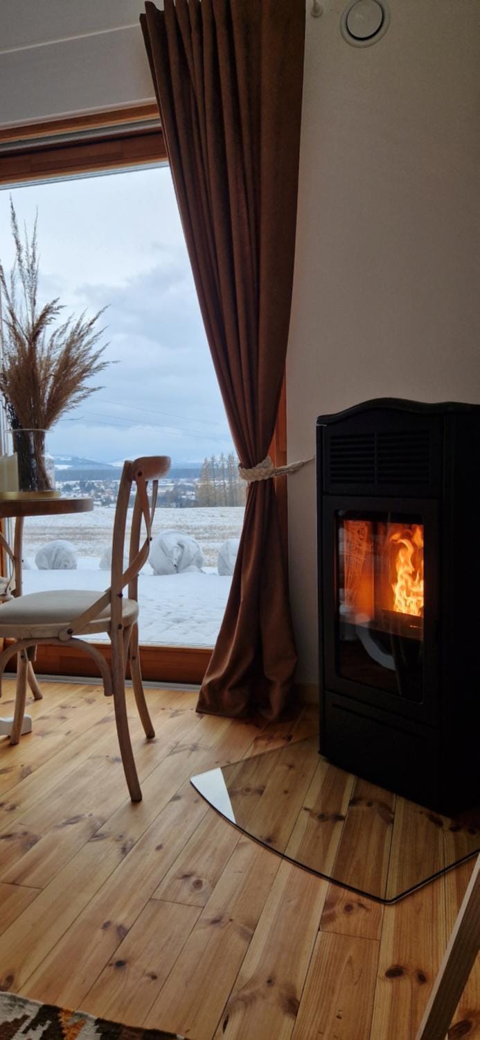 PrzyStań nad Listepką domek nowoczesna stodoła z widokiem na Tatry, Gorce i Pieniny Chalet in Lesser Poland Voivodeship