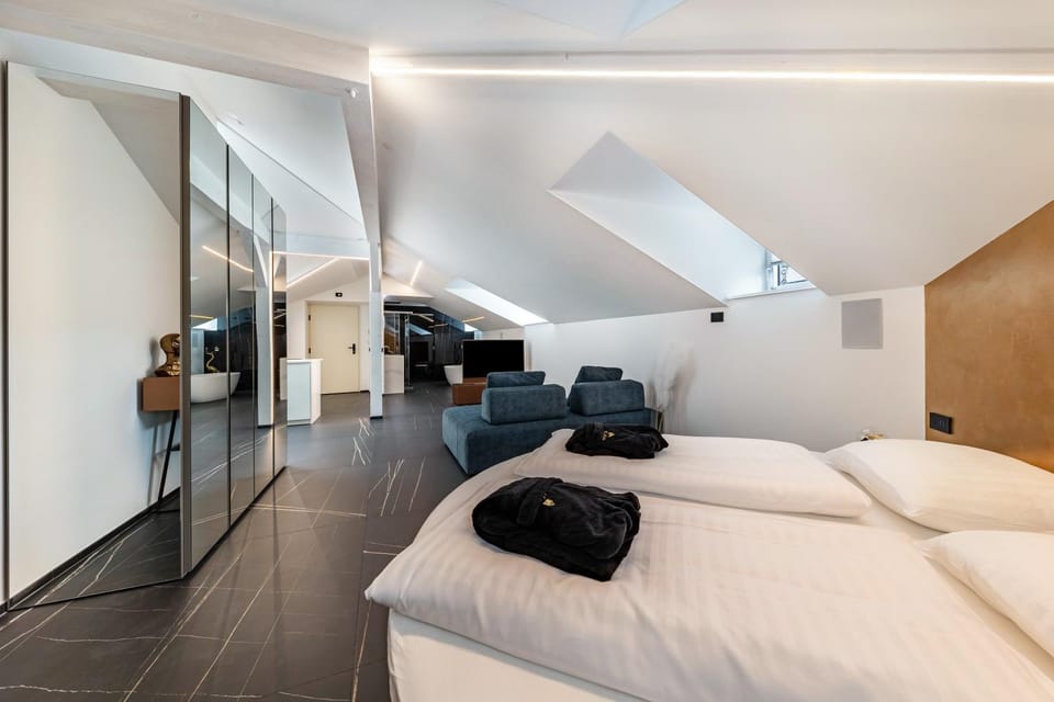 Property building, Living room, Bedroom
