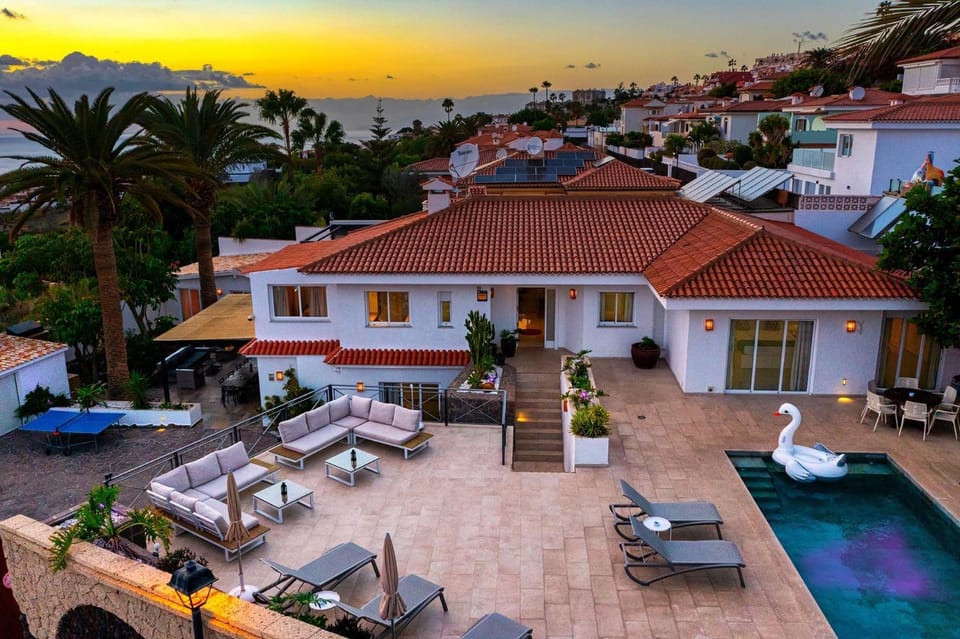 Property building, Living room, Swimming pool