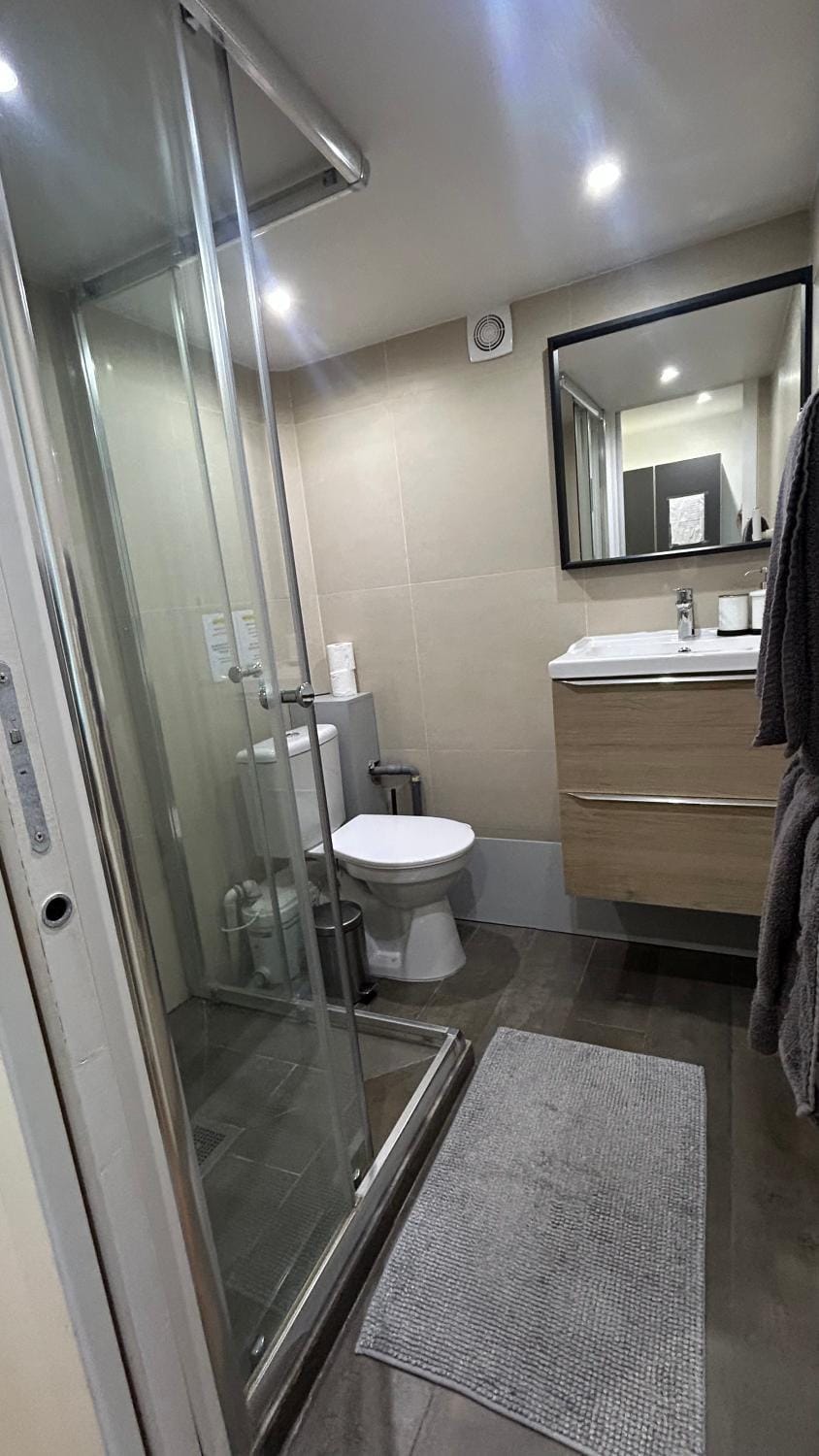 Shower, Toilet, Bathroom, towels