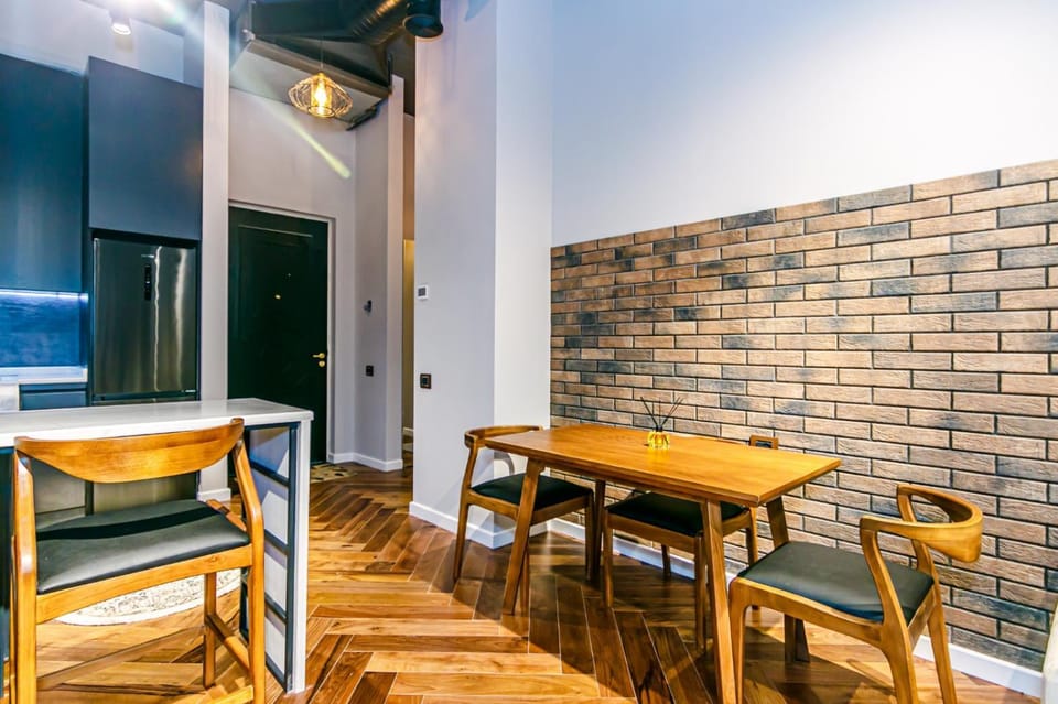 Kitchen or kitchenette, Living room, Dining area