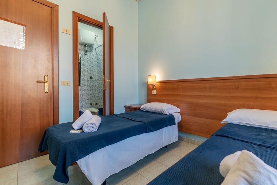 Bed, Bathroom, towels