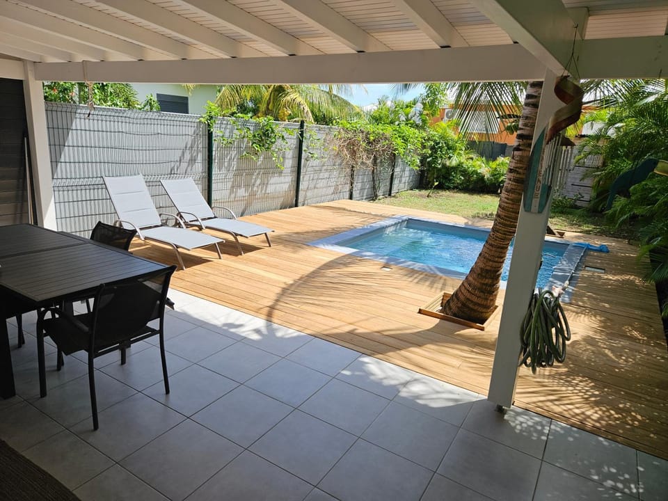 Pool view, sunbed