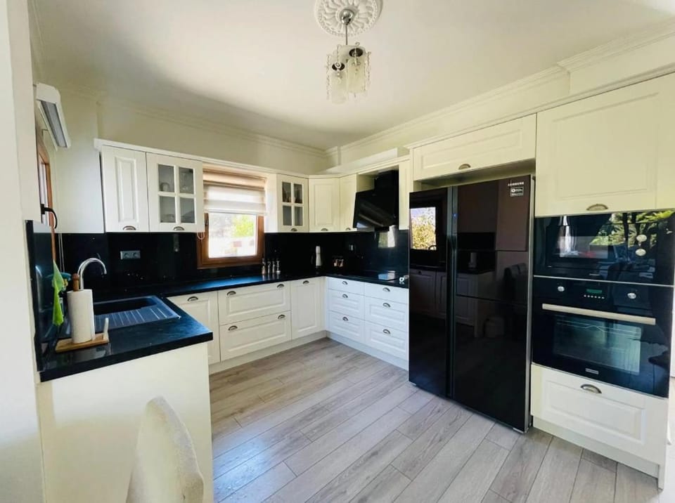 Kitchen or kitchenette, dishwasher, oven, stove