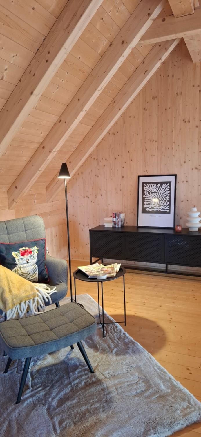 Odenwald-Lodge mit Infrarotsauna und E-Ladestation im Naturpark Odenwald "Haus Himmelblau" House in Hesse