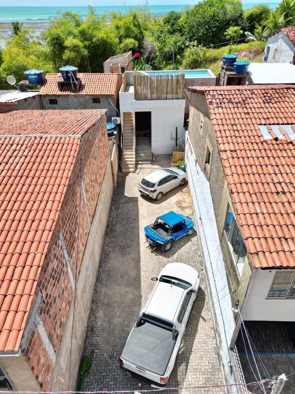 Property building, Bird's eye view, Parking