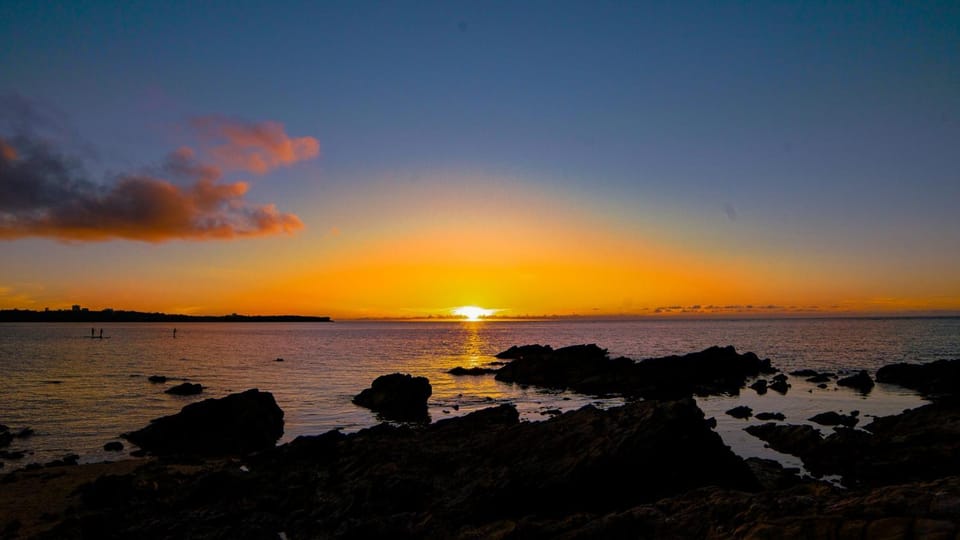 Natural landscape, Sea view, Sunset