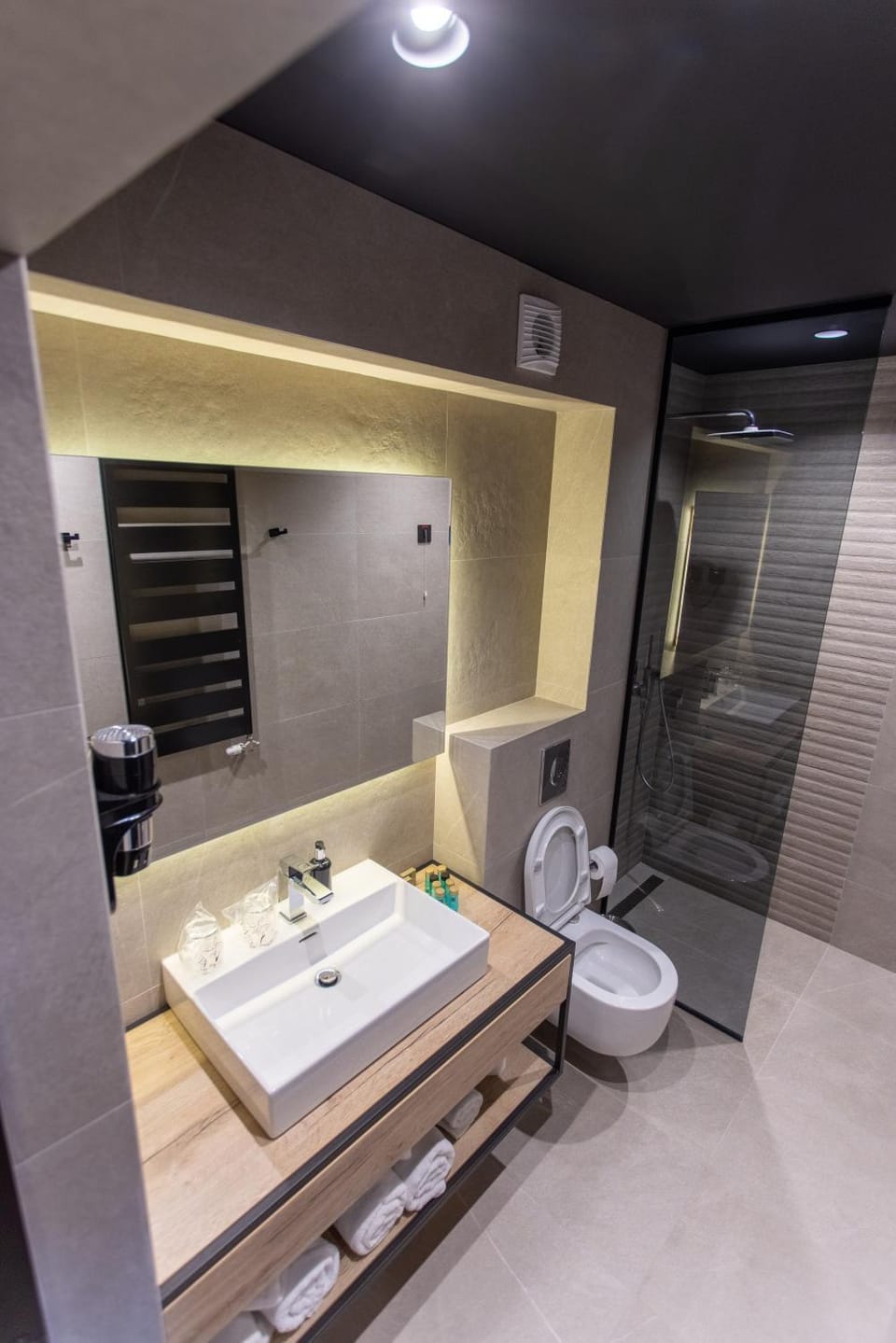 Shower, Toilet, Bathroom, towels