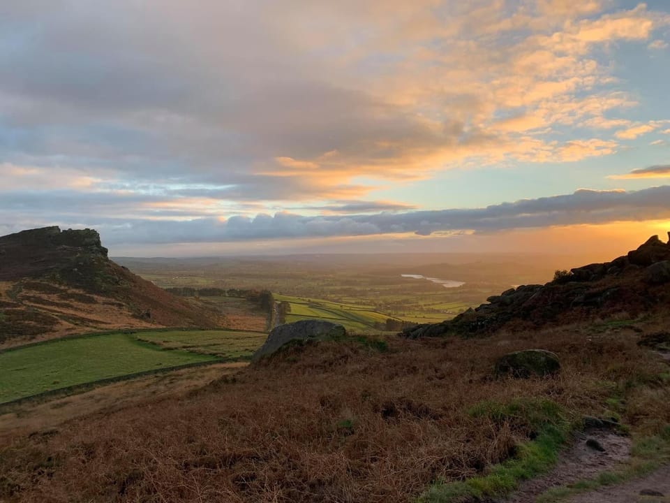 Natural landscape, Hiking, Sunset