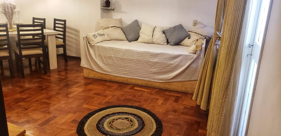 Bed, Living room, Seating area