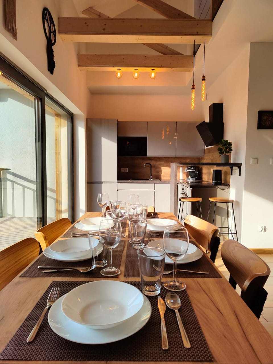 Balcony/Terrace, Kitchen or kitchenette, Living room, Mountain view, Mountain view, minibar, kitchen