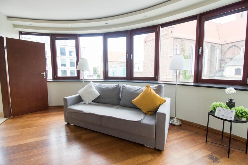 Living room, Seating area, City view