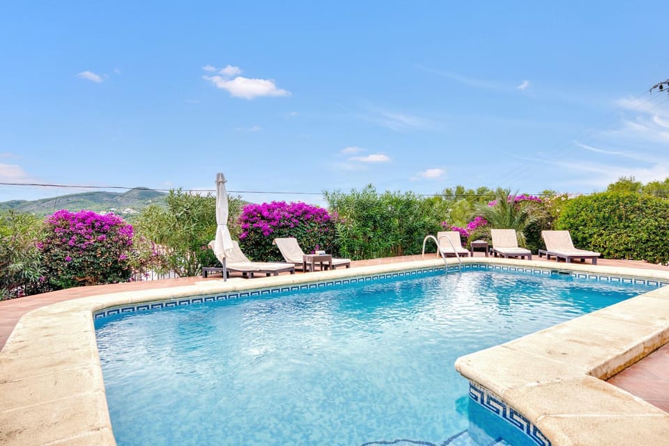 Property building, Living room, Swimming pool