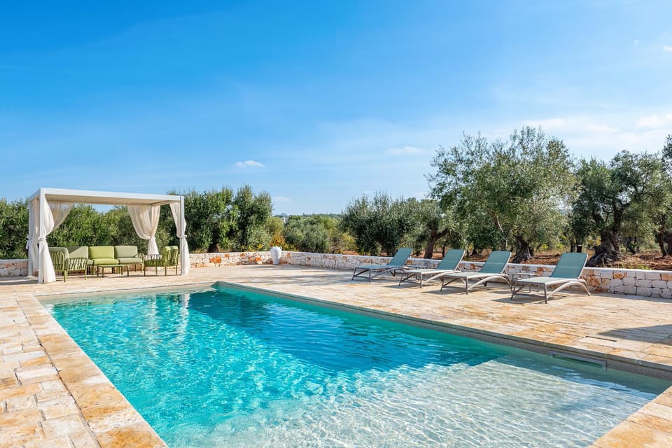 Patio, Garden, Pool view, sunbed