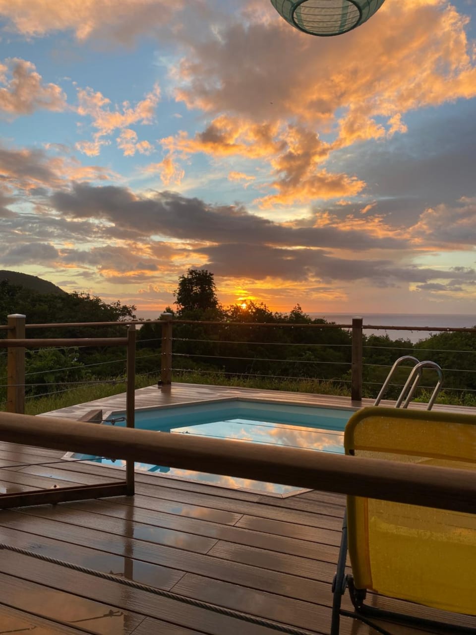 Swimming pool, Sunset
