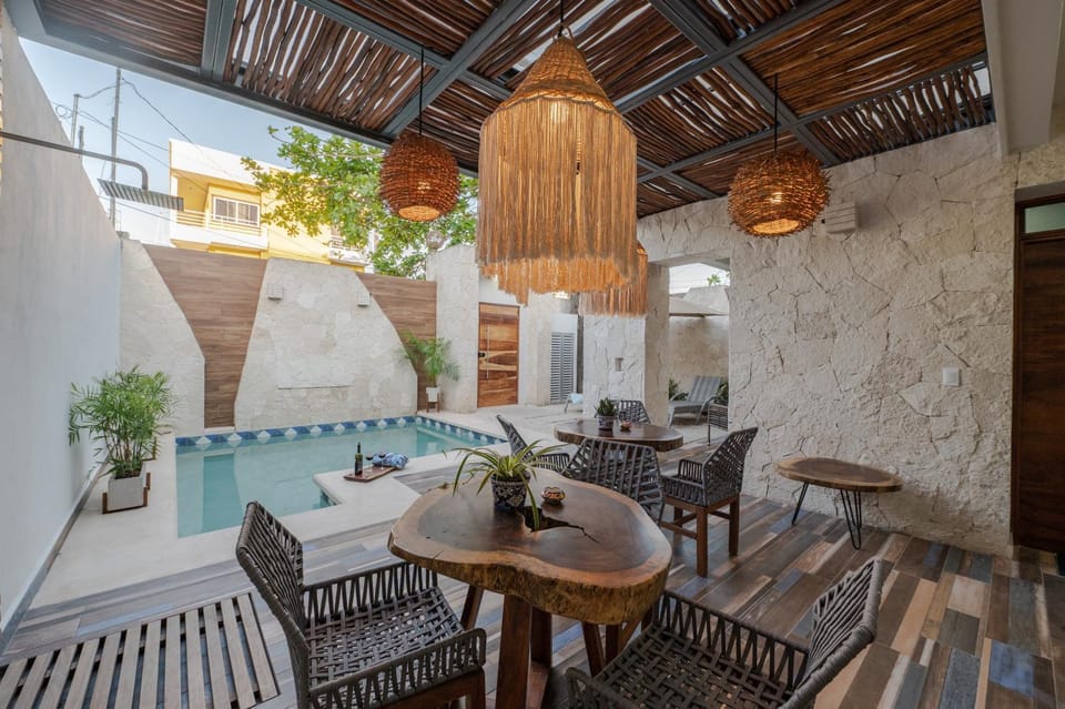 Patio, Living room, Dining area, Pool view, Swimming pool, sunbed
