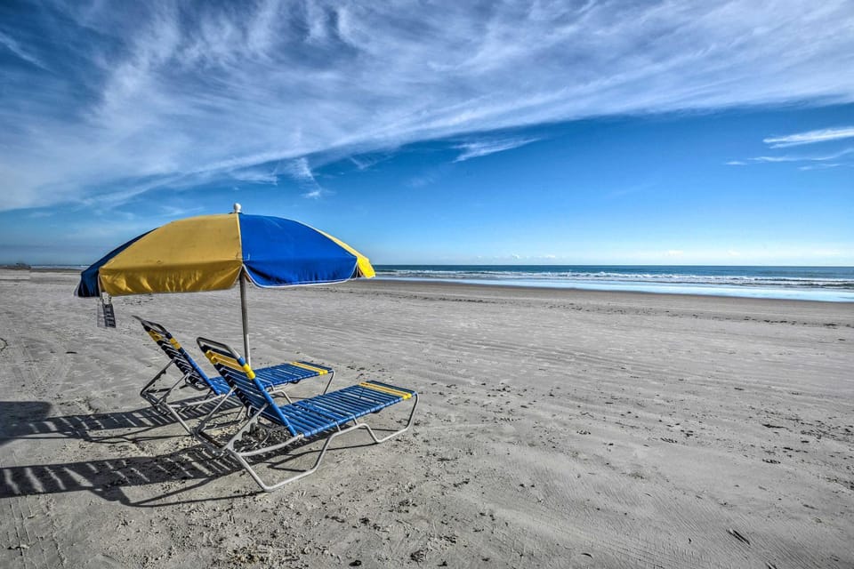 Sleek Beachfront Getaway w/ Community Perks! House in Daytona Beach Shores
