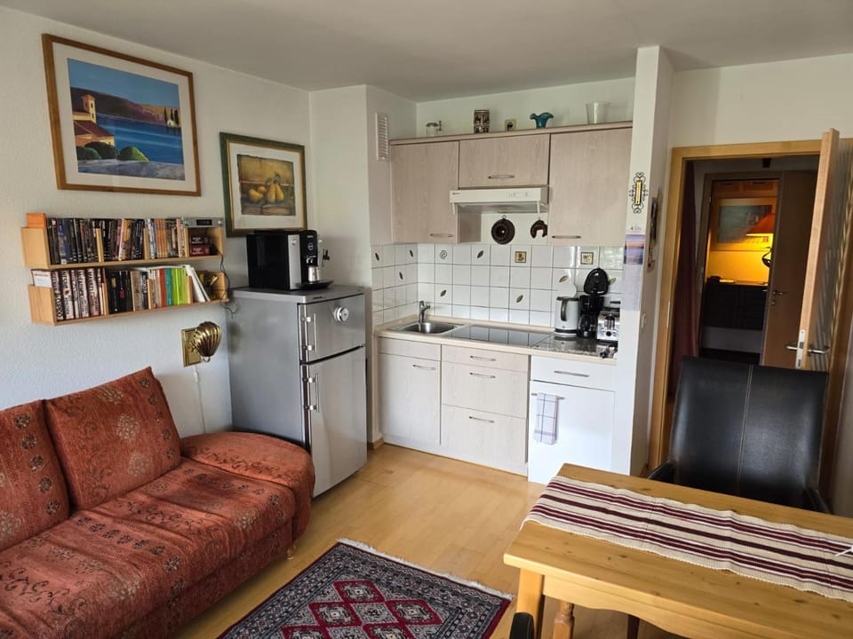 Living room, kitchen