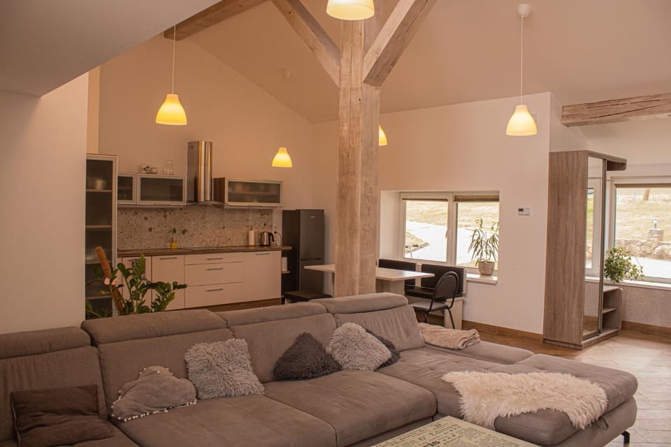 Kitchen or kitchenette, Living room, Dining area