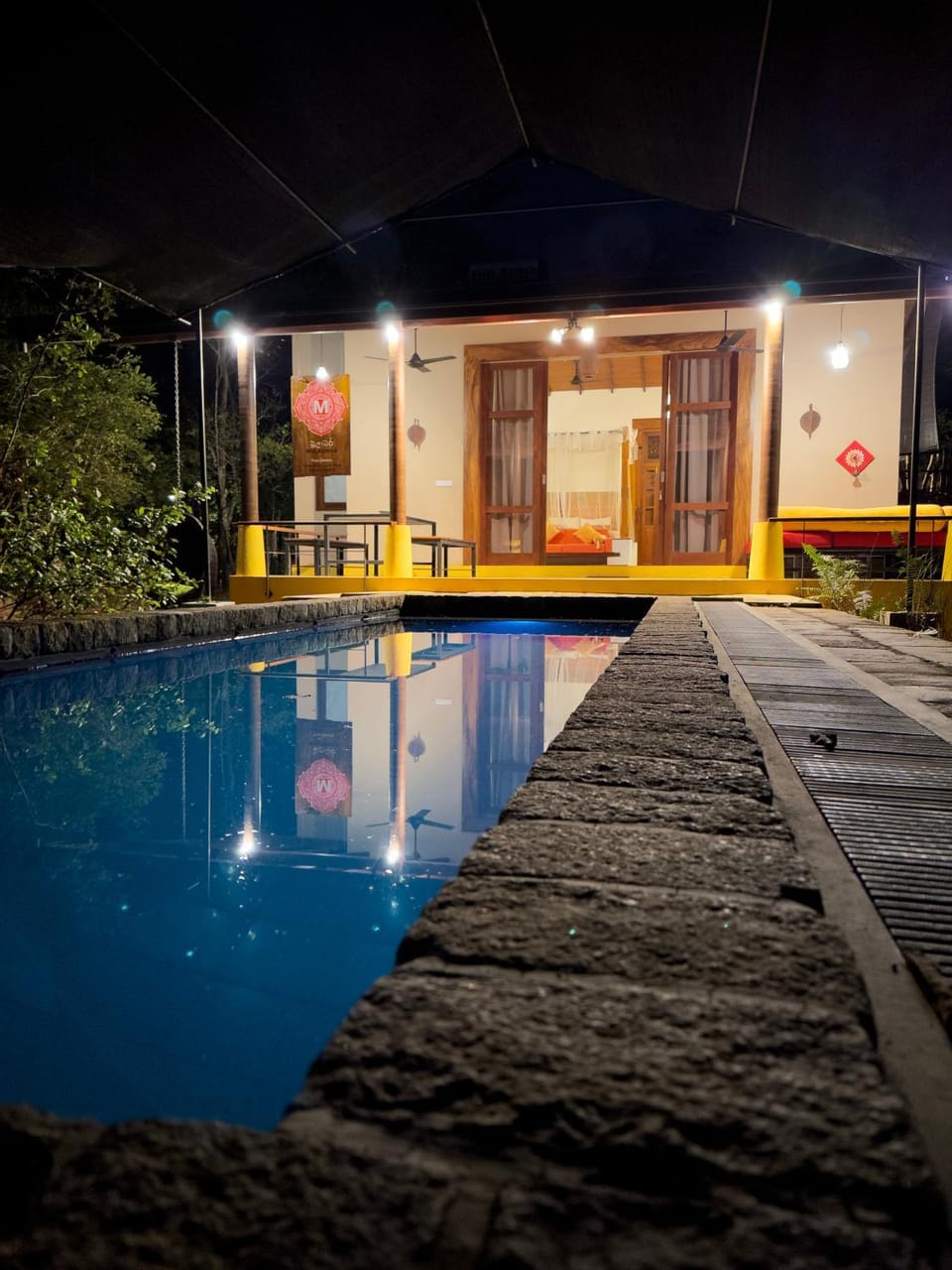 Night, Swimming pool, Swimming pool