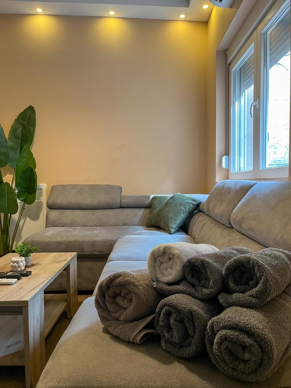 Living room, Seating area, towels