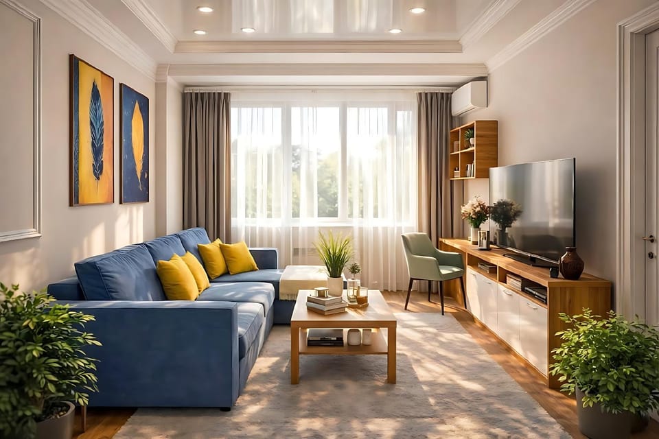 TV and multimedia, Living room, Seating area, Guests