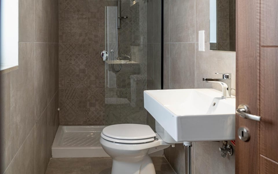 Shower, Toilet, Bathroom, Balcony/Terrace, Inner courtyard view