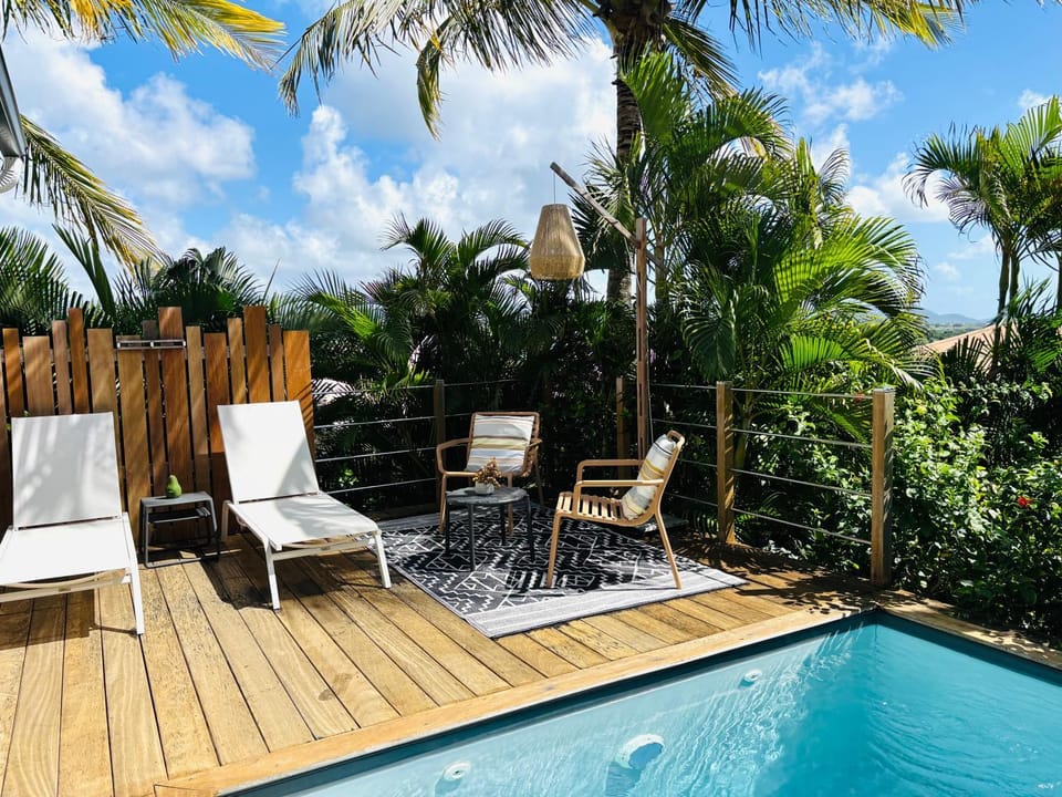 Natural landscape, Garden view, Pool view, Swimming pool, Swimming pool, Sunrise, sunbed
