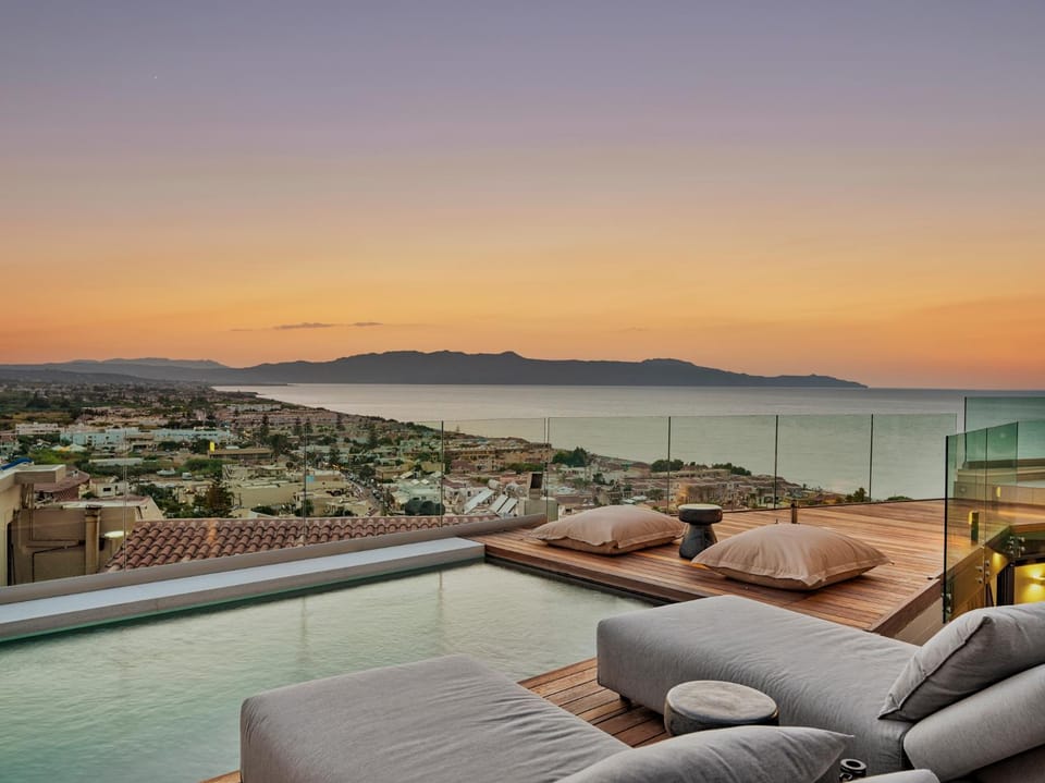 Swimming pool, Sunset