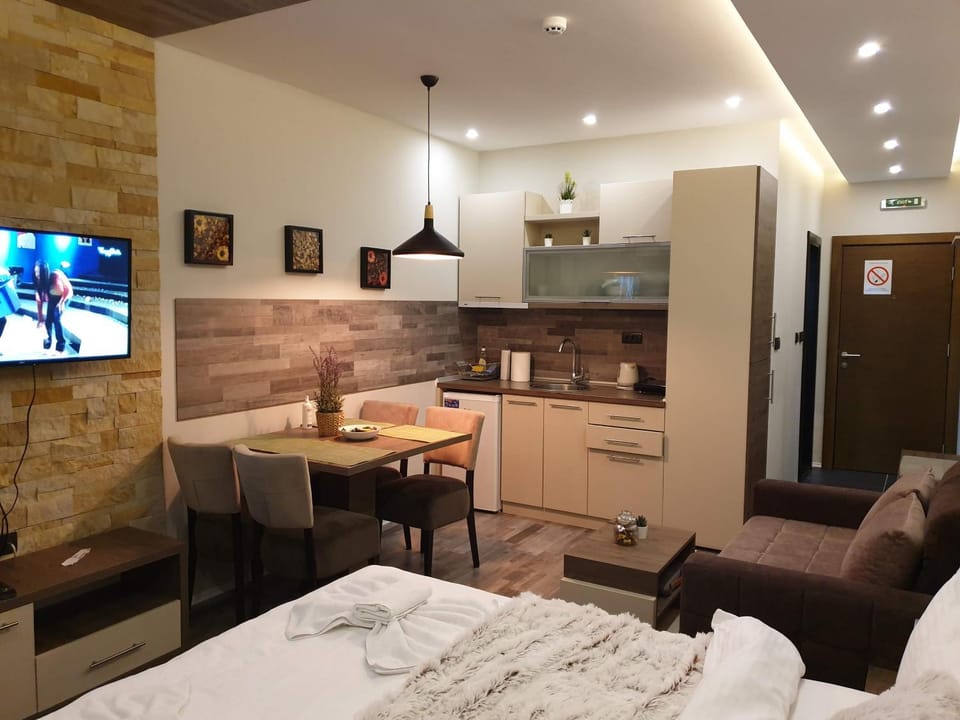 Kitchen or kitchenette, Living room, Photo of the whole room