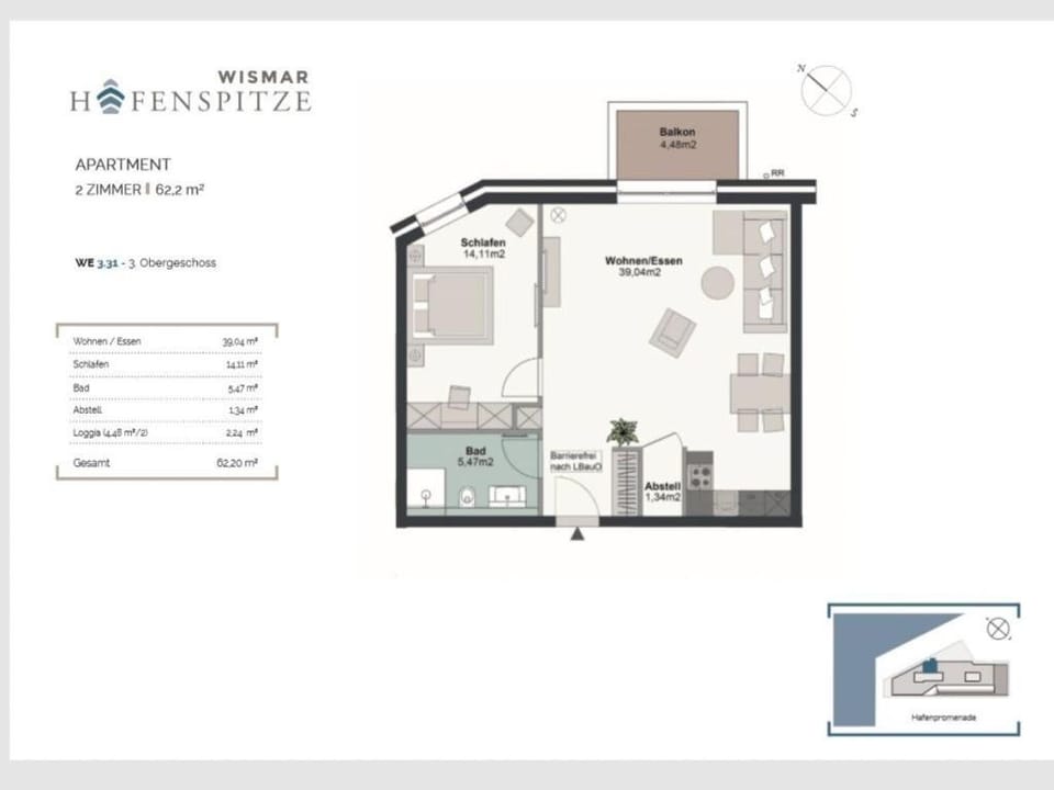 Hafenspitze App 31 Apartment in Wismar