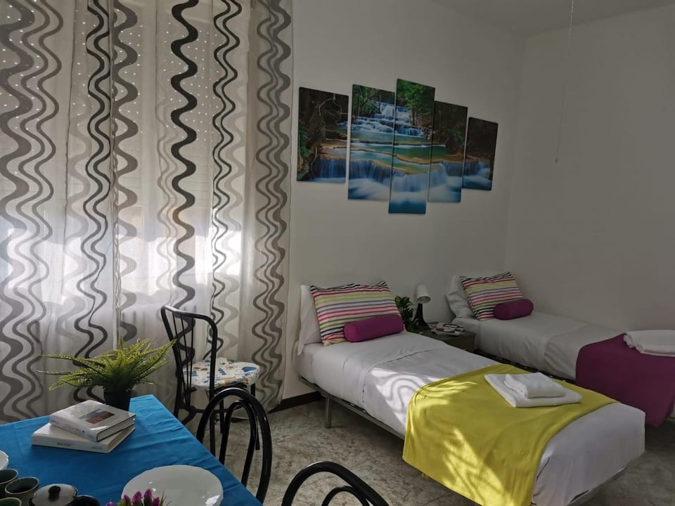 Bed, Living room, Dining area